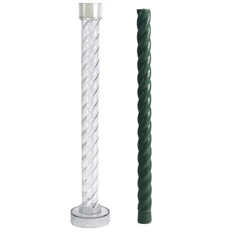 

Candle Taper Mold 3D Taper Mold DIY Twisted Candlestick Mold Pillar Candle Molds For Cake Candles Chime Candles Table Candles