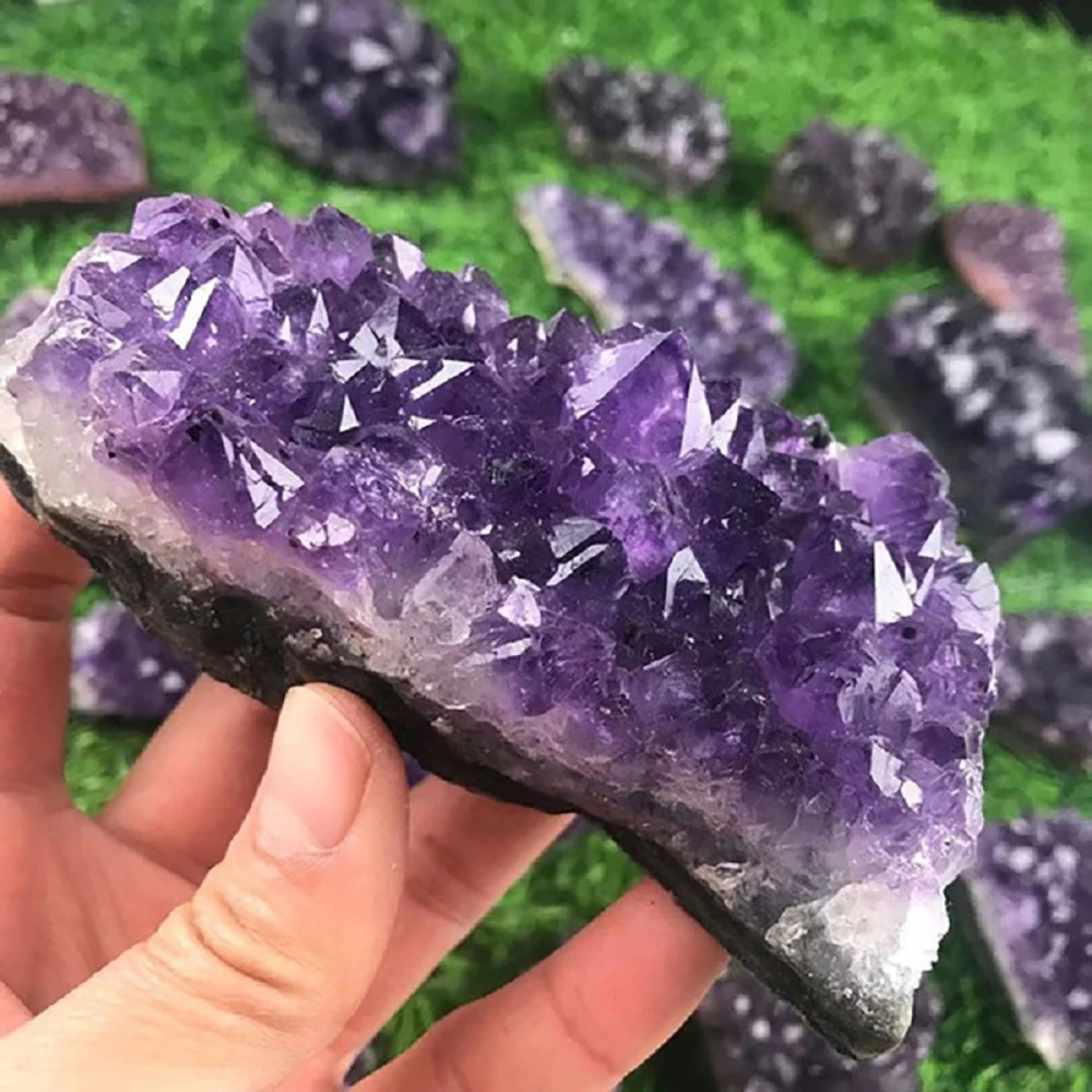 Genuine Real Amethyst Clusters Rough Purple Rock Raw Natural Cave Raw Crystal Cluster Energy Reiki Healing Stones Tower Bulk