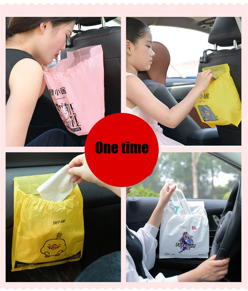 Auto Trash Bag Cartoon Sticky Auto Mülleimer Reinigung Tasche Können  Gespeichert Werden Hängende Art Einweg Umweltschutz Praktische - AliExpress