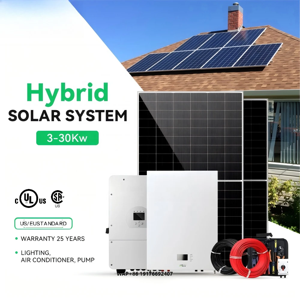 Panneaux solaires Jinko, système de stockage d'énergie solaire hybride, 20 kW, 30 kW, système d'énergie solaire hybride hors réseau, kit solaire pour la maison