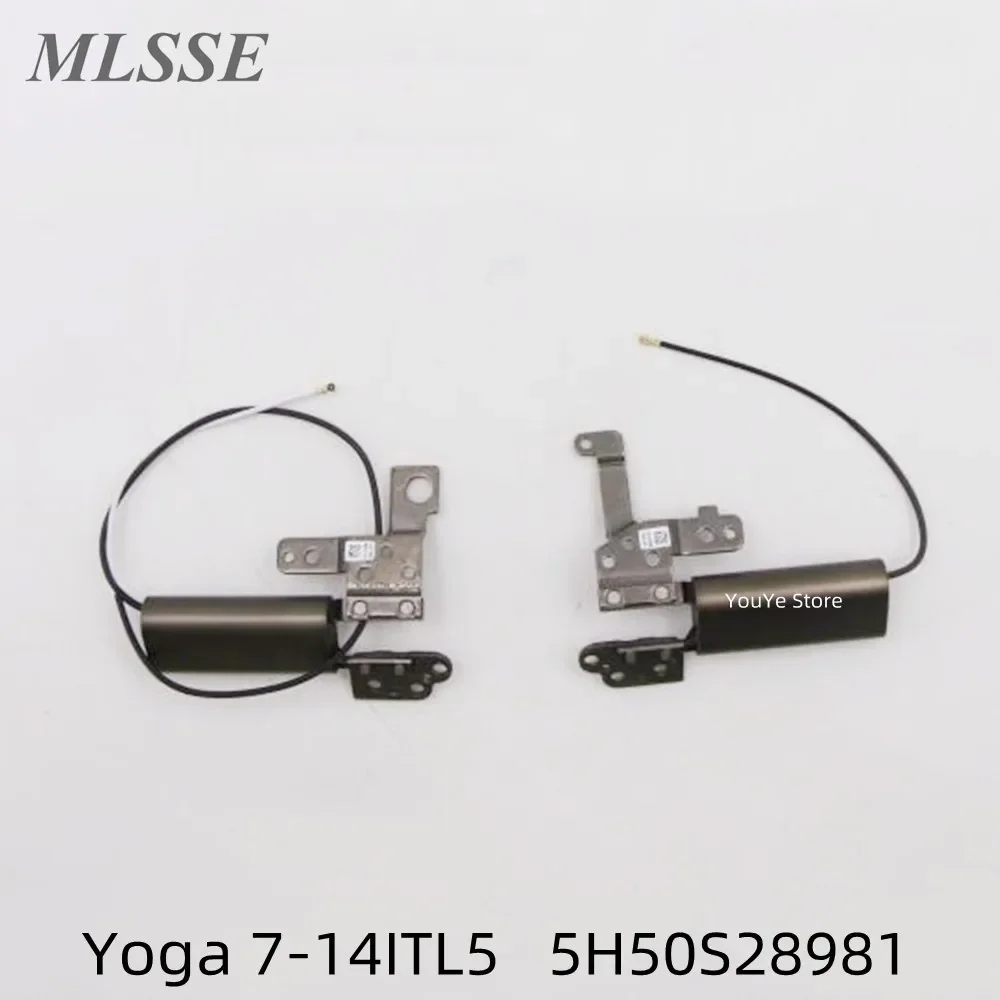 For Lenovo Yoga 7-14ITL5 LCD Hinges Set L & R With Antennas Screen Hinge 5H50S28981