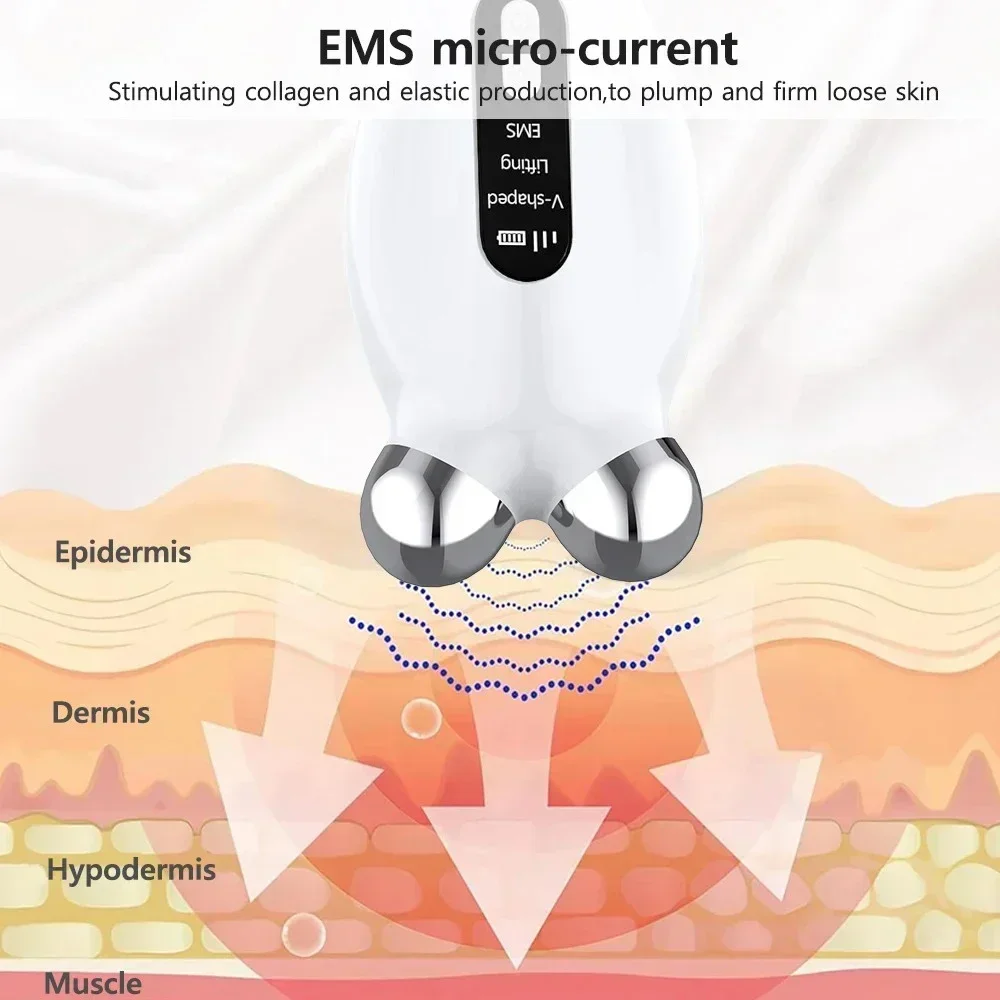 Facial Massager Microcurrent Roller EMS Device for Face Lifting Skin Tighten Rejuvenation Chin Remover Anti Wrikle Double care for facial massager,face slimming massager,face slimming strap