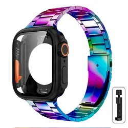Premium Metal Stainless Steel Strap with Ultra Case for 42mm-Series 10 (ColorB)