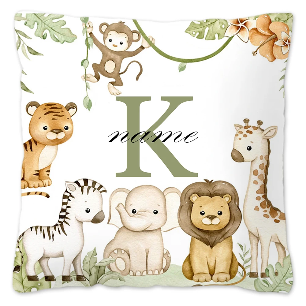 Personalized Animal Pillowcase - Custom Name Kids Bedroom Decoration & Birthday Gift