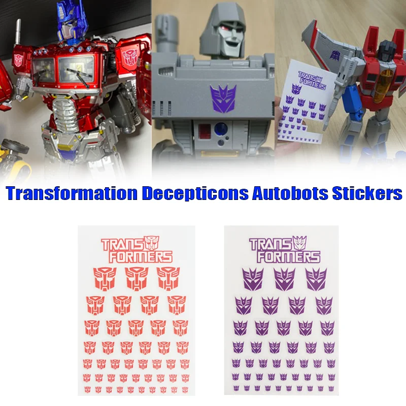 Transformation Decepticons Autobots Stickers Symbol Decal Custom DIY Scene Accessories 0.4*0.4---1.4*1.4CM Decoration Red Purple psycho shower scene shower curtain waterproof shower in the bathroom accessories for and services curtain