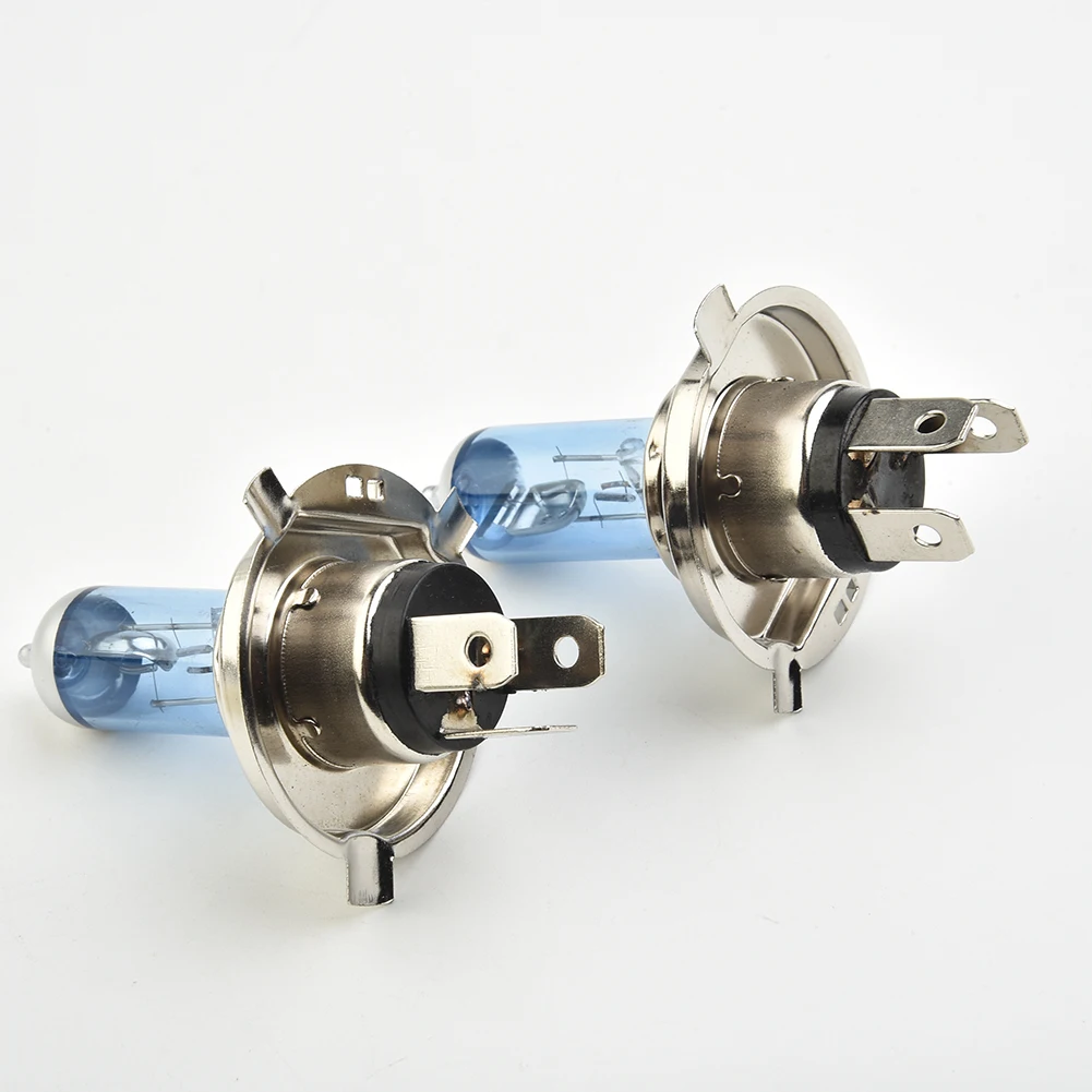 슈퍼 브라이트 4500K 화이트 안개등, 슈퍼 화이트 효과 룩 헤드라이트 램프 전구, 12V LED 조명, H4, 100W, 12V, 2 개