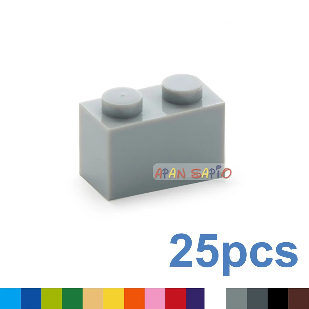 25 stücke DIY Bausteine Spielzeug Hohe 1x2 16 Farbe Ziegel Größe Kompatibel Mit 3004 kinder Pädagogisches Spielzeug für kinder