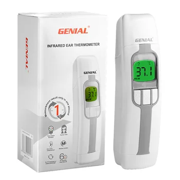 Ear Thermometer,1 Second Accurate Digital Thermometer for Adults Kids Babies,3 Age Groups 3 Color Backlight Display Fever Alarm 1