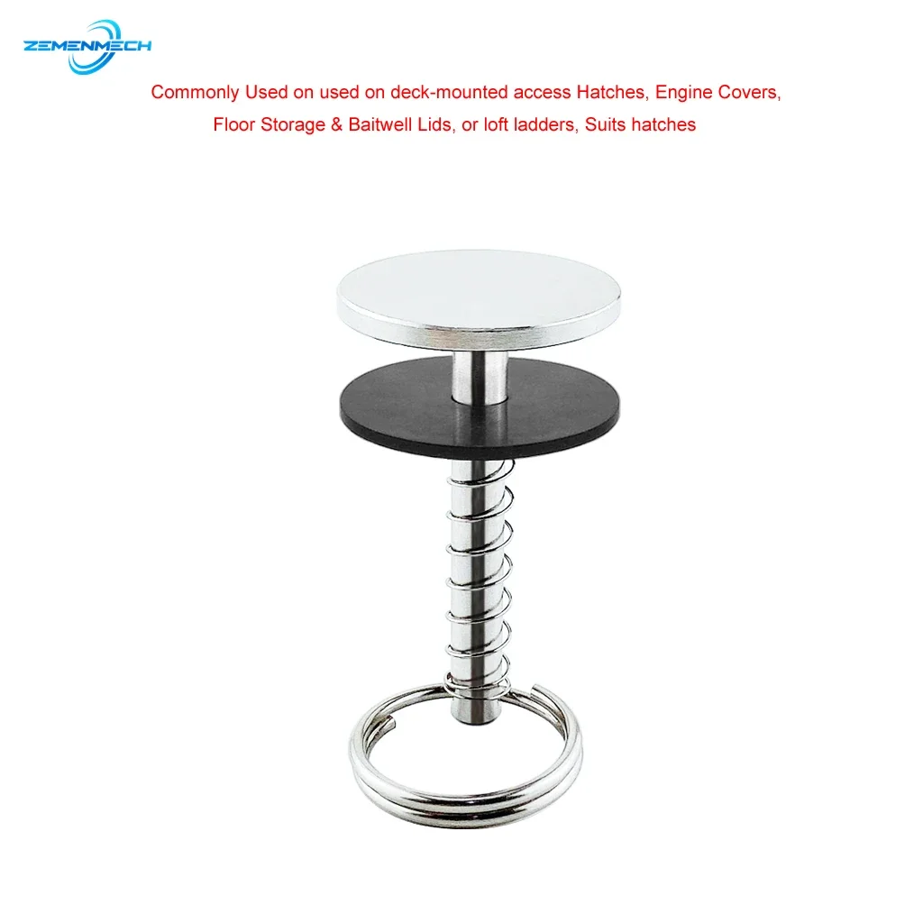 316 Stainless Steel Hatch Cover Pull Handle Quick Pin Button Boat Yacht Storage Retainer Farm Trailers Wagons Auto Car Trailer
