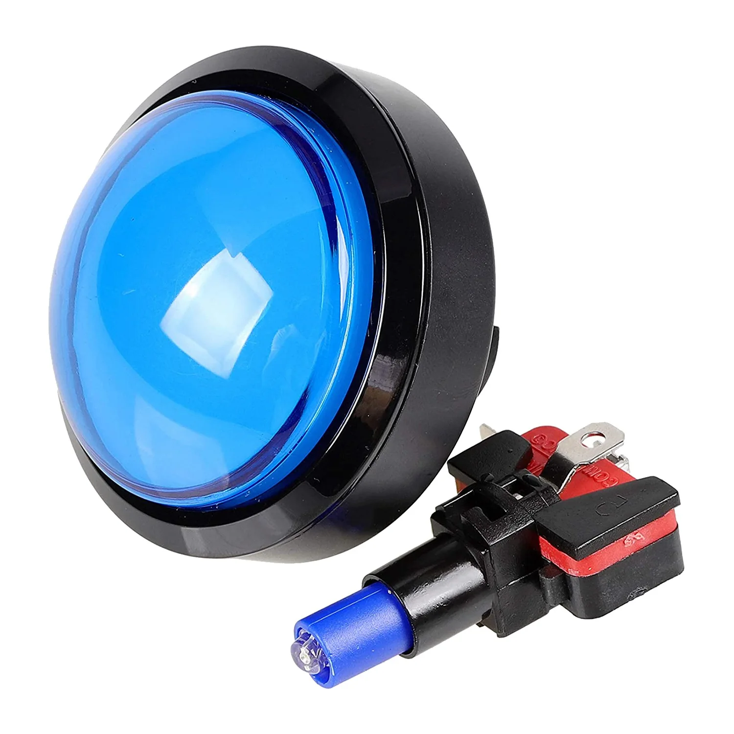 L93A-5X 아케이드 버튼 60Mm 돔형 2.36인치 LED 푸시 버튼(아케이드 머신 비디오 게임 콘솔용 마이크로 스위치 포함)