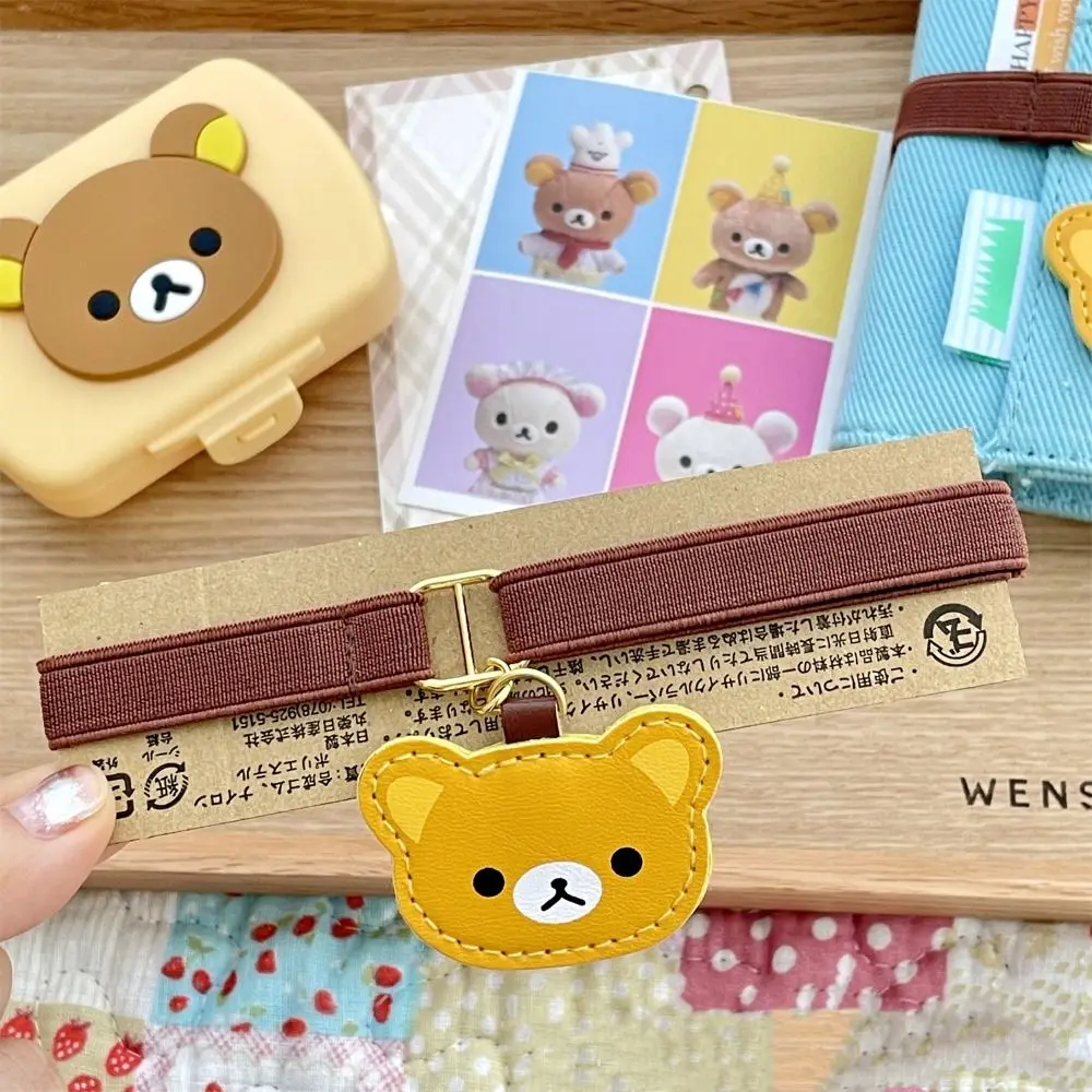 Creative Cartoon Bear Notebook Straps Loose-leaf Notebook Adjustable Elastic Band Binding Rope DIY Decoration 4