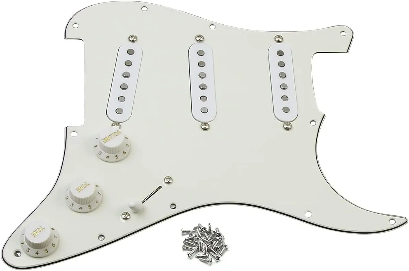 

Обновленный Alnico 5 Предварительно проводной ST Pickguard 3 одиночный катушечный пикап загруженный электрогитара Pickguard аксессуары для гитары