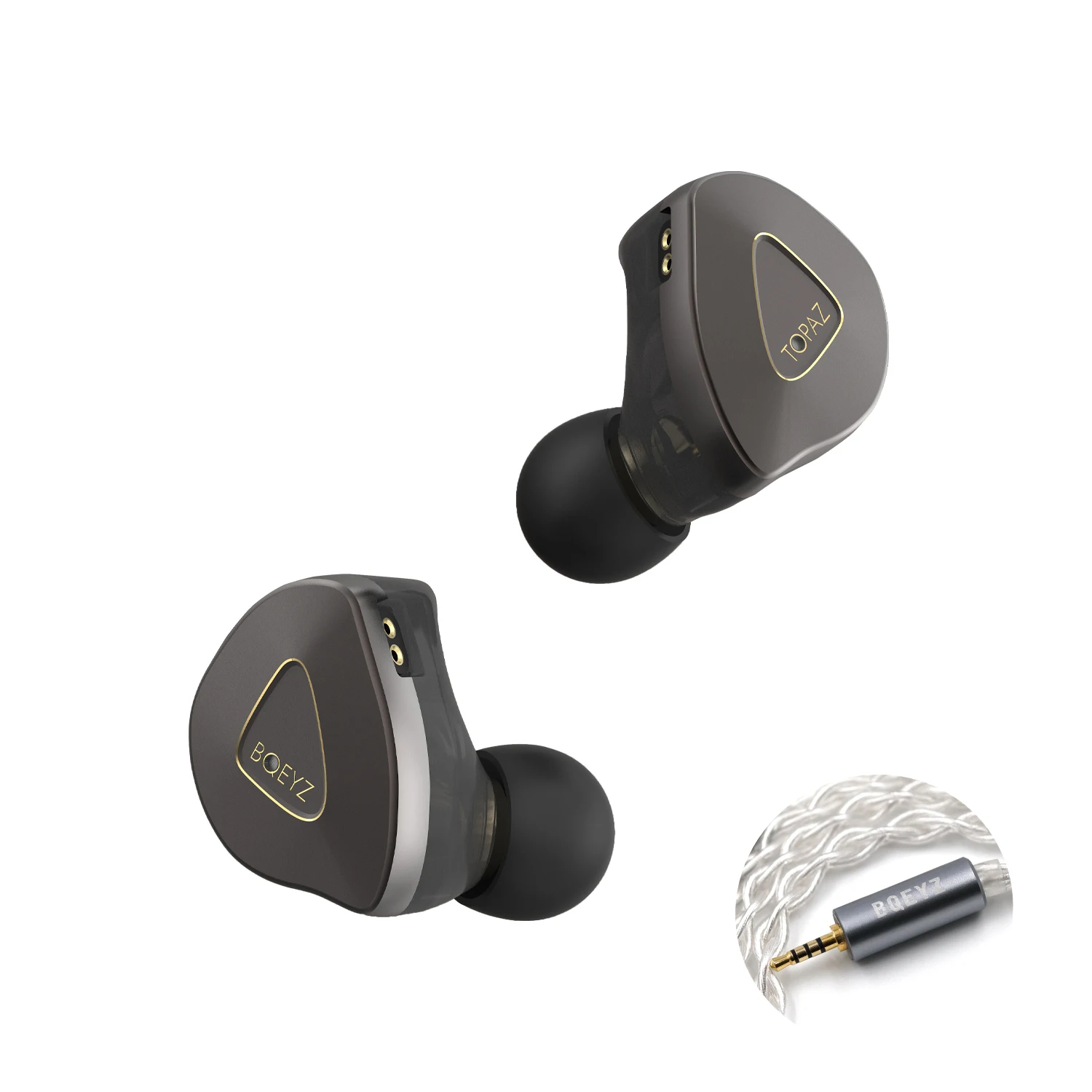 

Наушники-вкладыши BQEYZ Topaz HiFi IEMs, проводные наушники-мониторы, динамические пьезоэлектронные драйверы со сменным кабелем 0,78, улучшенные наушники