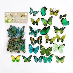 Waterproof Retro Butterfly Stickers - 40 Pack for Journals, Albums, and DIY Projects (D)