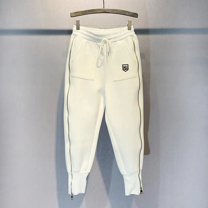 Autumn Winter Golf Wear Women Luxury Brand Golf Pants Fashion Zipper Casual Pants Thickening Sports Women Clothe