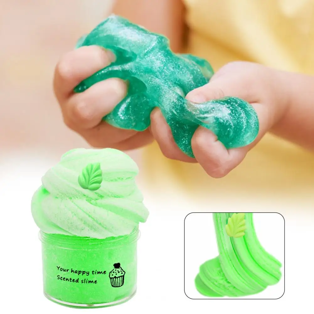 Rainbow Cotton Fairy Cloud Slime Fluffy Icecream Mud Stress Relief Kids Toy  DIY