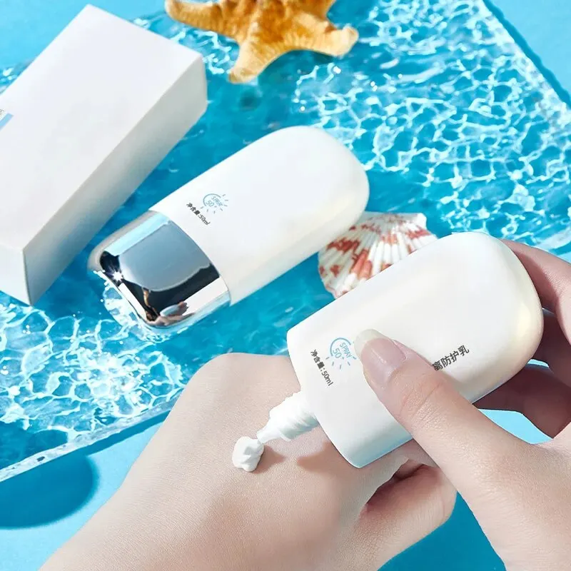 Sunscreen Face White Bottle UV Isolation 2 in 1 Whitening Isolation Light and Breathable Refreshing Non-greasy Sunscreen