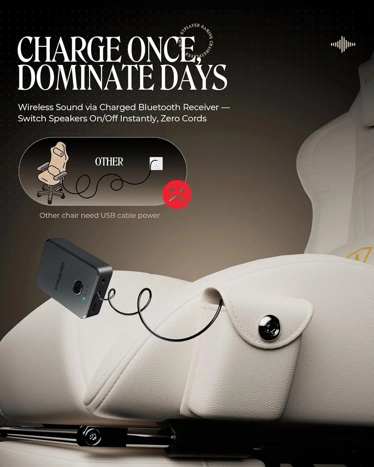 Ace Pro Gaming Chair Reclining with Speakers & Footrest 5