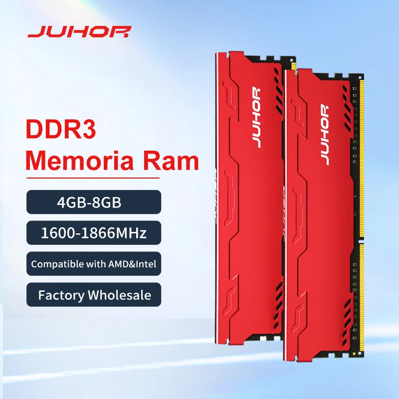 Desktop ram memory desktop memory JUHOR Memoria Ram DDR3 4GB 8GB 1600MHz 1866MHz 1333MHz 1.5V RAMs with heatsink