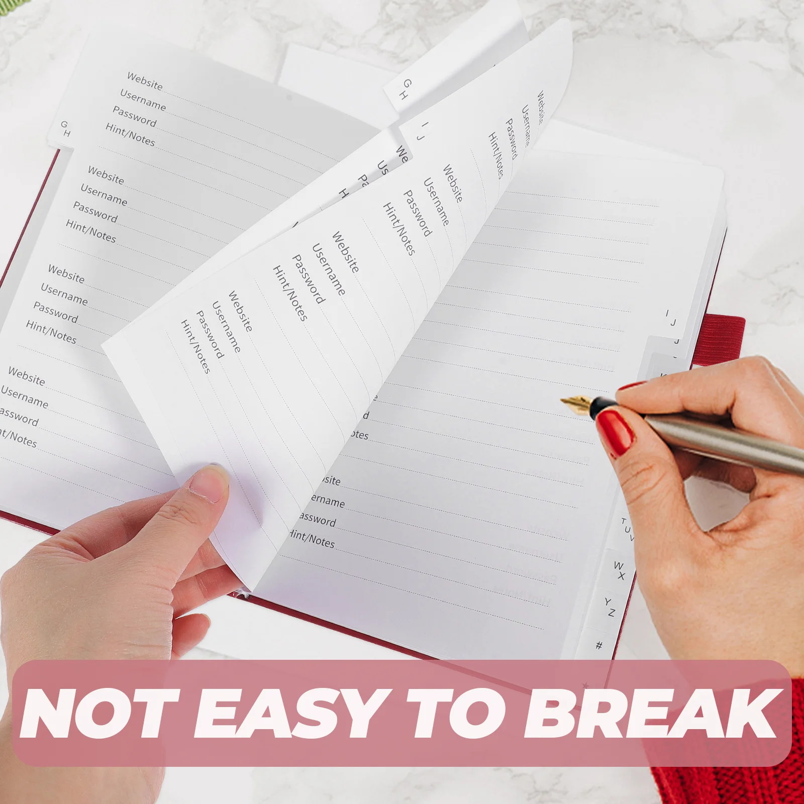 Address Book Password The Notebook Organizer Portable Index Paper for Addresses