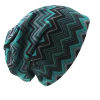 Skullies Beanies For Ladies Thin Girl Fashion Scarf Autumn Winter Feminino Geometric Design Dual-use Women Hats Z12X01 2