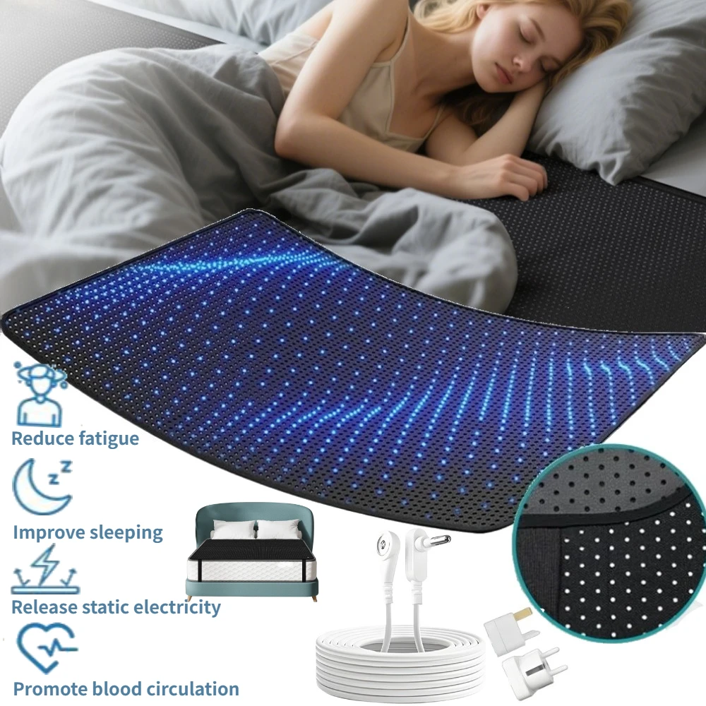 침대 수면용 접지 매트, 접지 패드, 미끄럼 방지 PU 가죽 접지 매트(접지 코..