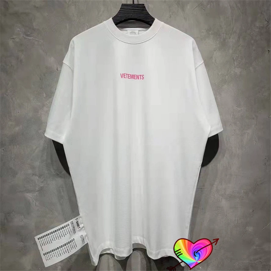 Washed Vetements Label T Shirt 2022 Men Women 1:1 High Quality Back Tonal Logo Embroidered Vetements Tee VTM Tops Short Sleeve tee shirts