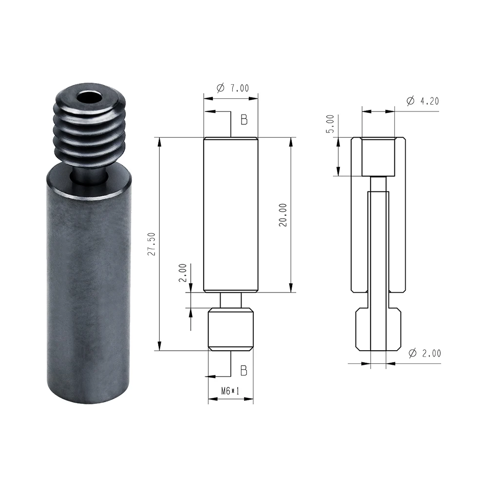 CR10 All Metal Bimetal Heatbreak Nano Coated Throat Titanium Alloy  Copper Plated Throats Fit CR10/Ender3,Pro,V2/Ender-5,Plus