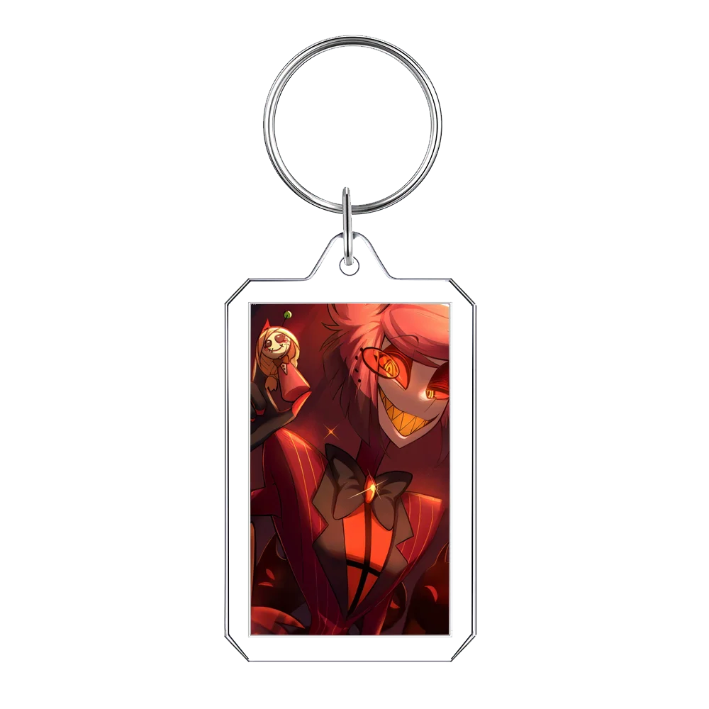 Helluva Boss Fotoalbum Schlüsselanhänger Schale Kawaii Anime Cartoon Figur Student Tasche Dekorieren Anhänger Paar Zubehör Geburtstagsgeschenk – Detail 4