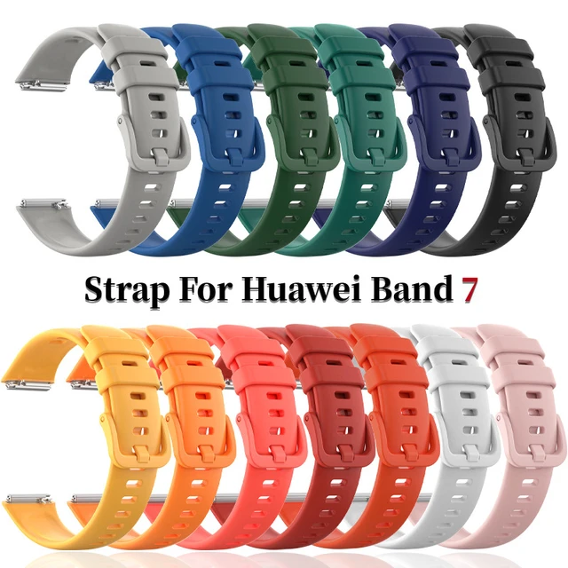 Watchband For Huawei Band 7 Strap Silicone Sport Replacement Bracelet  Wristband For Huawei Band7 correa Smartwatch Accessories - AliExpress