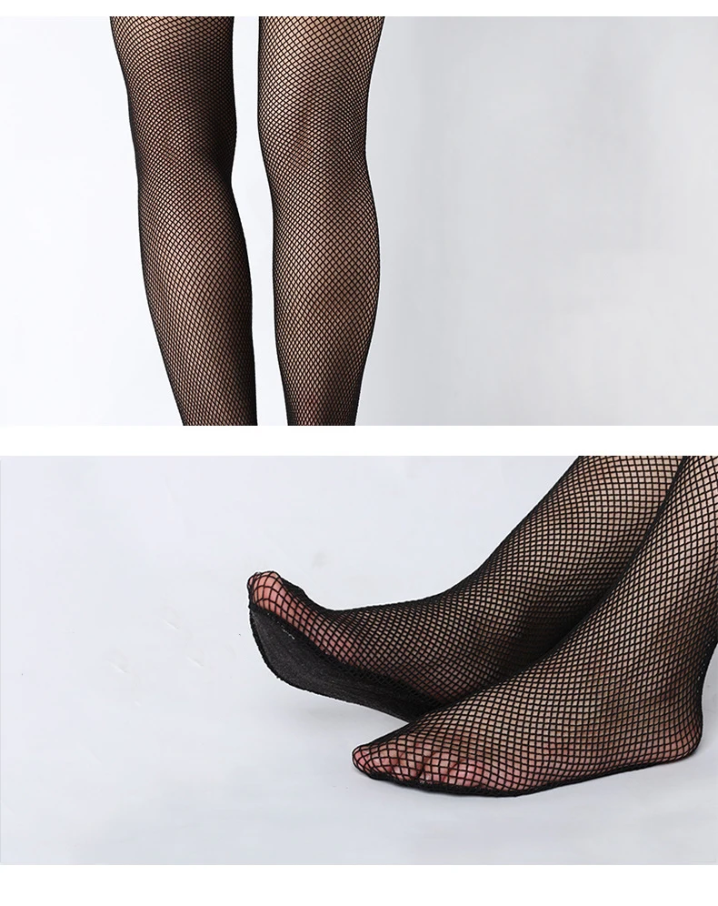 Professionelle lateinamerikanische Samba-Tango-Tap-JAZZ-Fischnetz-Tanzstrumpfhose in Performance-Qualität mit Fußplatte für Körpergröße 155–185 cm – Detail 17