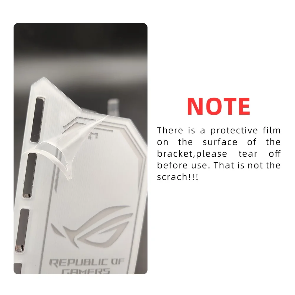 White GPU Bracket RGB VGA Stand Video Card Support ASUS ROG Vertical 12V/5V Gamers MOD PC RTX4090 Blanc Holder DIY