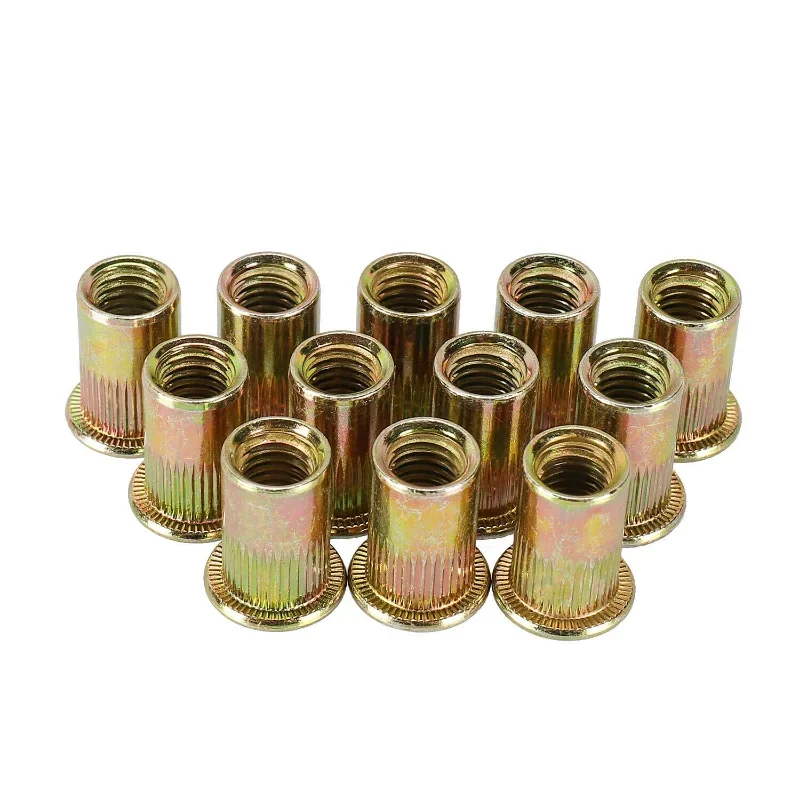 300pcs/set Rivet Nuts Blind Set Threaded Insert Nutsert Cap Nuts Mixed Kit Anti-oxidation M3-M12 For Hardware Fasteners