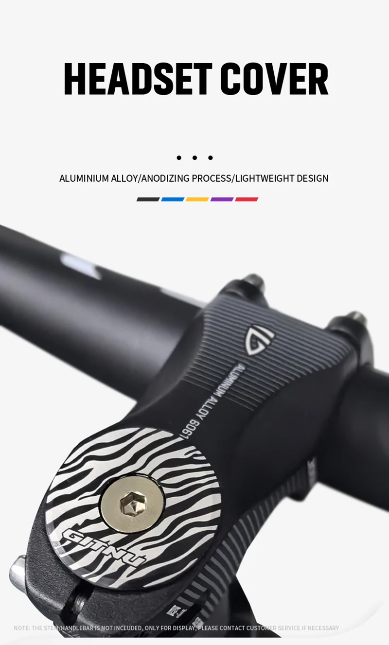 Description Picture 2 of itemGITNU fit 28.6mm Headset Stem Caps Pack Light Aluminum Alloy with  for MTB Bike Road Mountain Bicycle Cycling Parts Accessories
