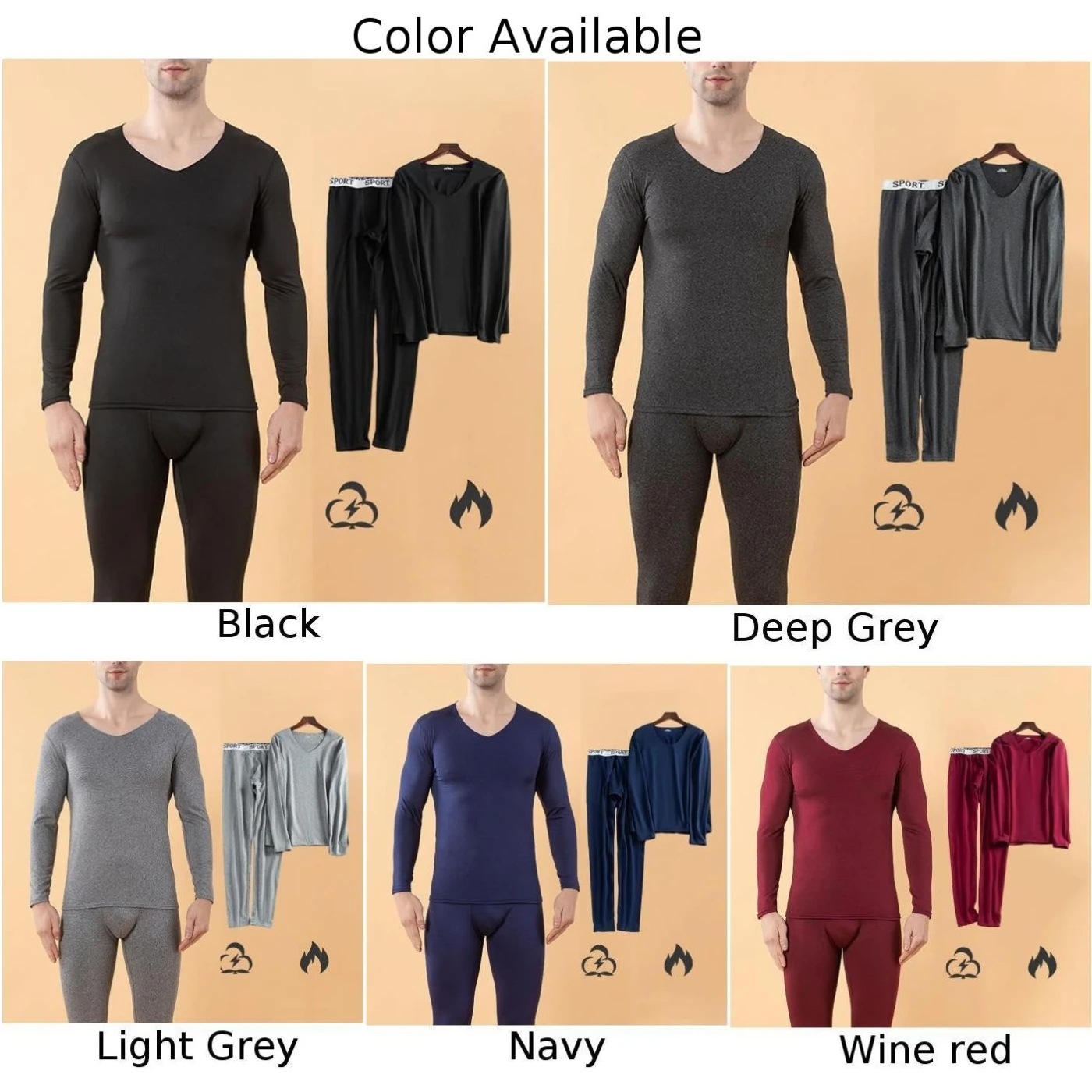 Fashion Men's Milk Silk Seamless Thermal Long Johns Tops Bottoms Autumn Winter Solid Color Men Comfortable Thermo Underwear Set