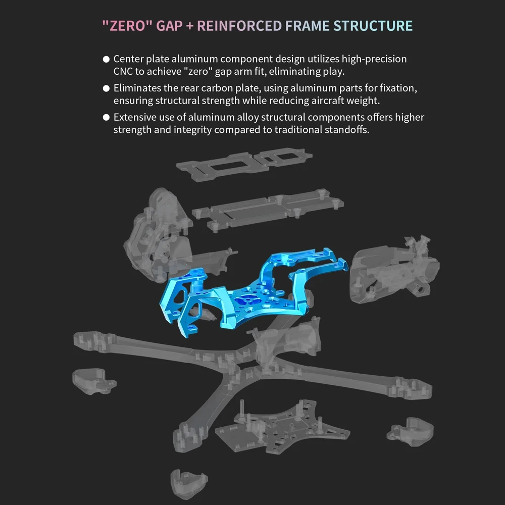 Axisflying BANDO 5 FPV Frame True X Freestyle 230mm Wheelbase 7mm Thick Arms Durable Lightweight Racing Drone Frame Parts thumbnail 5