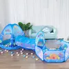 3 in 1 Children's Tent Toy Ball Pit Pool House Portable Children Tipi Tents Crawling Tunnel Pop Up Tent House Kids Camping Tent 2