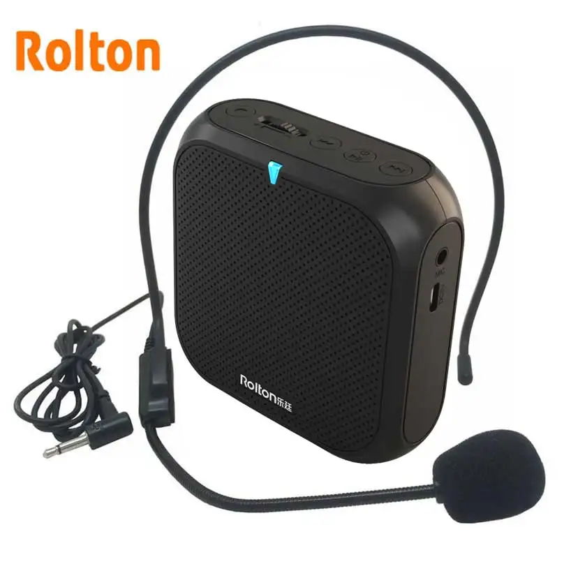 Rolton K400 Portable Voice Amplifier Megaphone Booster with Wired Microphone Loudspeaker Support FM Radio & MP3 Play