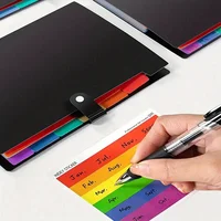 A4 Multi-layer 7-grid Folder,Color Classification File Bag,Student Paper Storage,Office Data Compilation Book,Thickened PP 5
