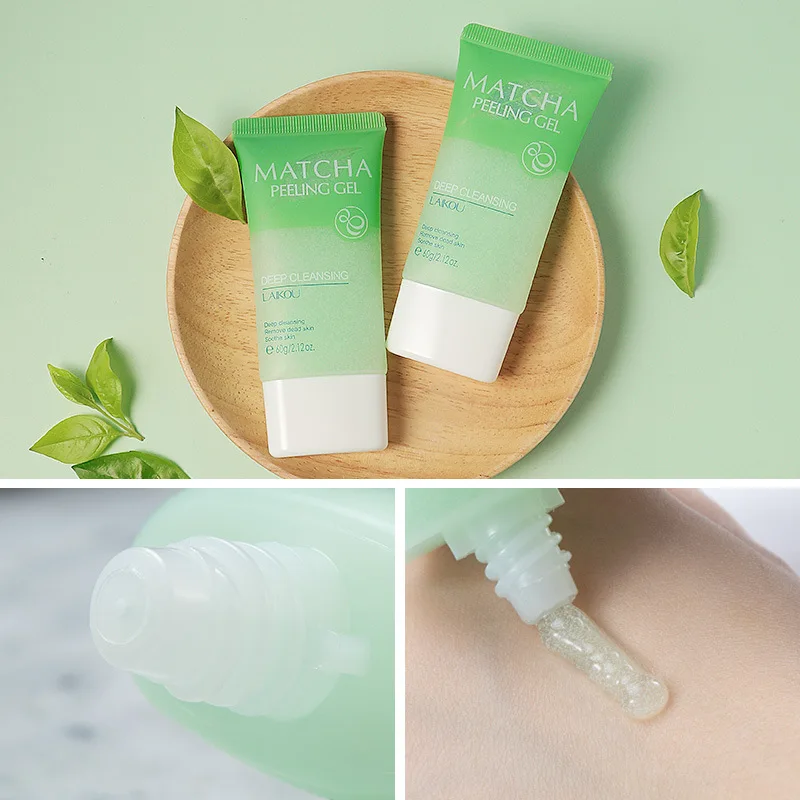 Matcha Exfoliating Peeling Gel Facial Scrub Moisturizing Brightening Repair facial exfoliant