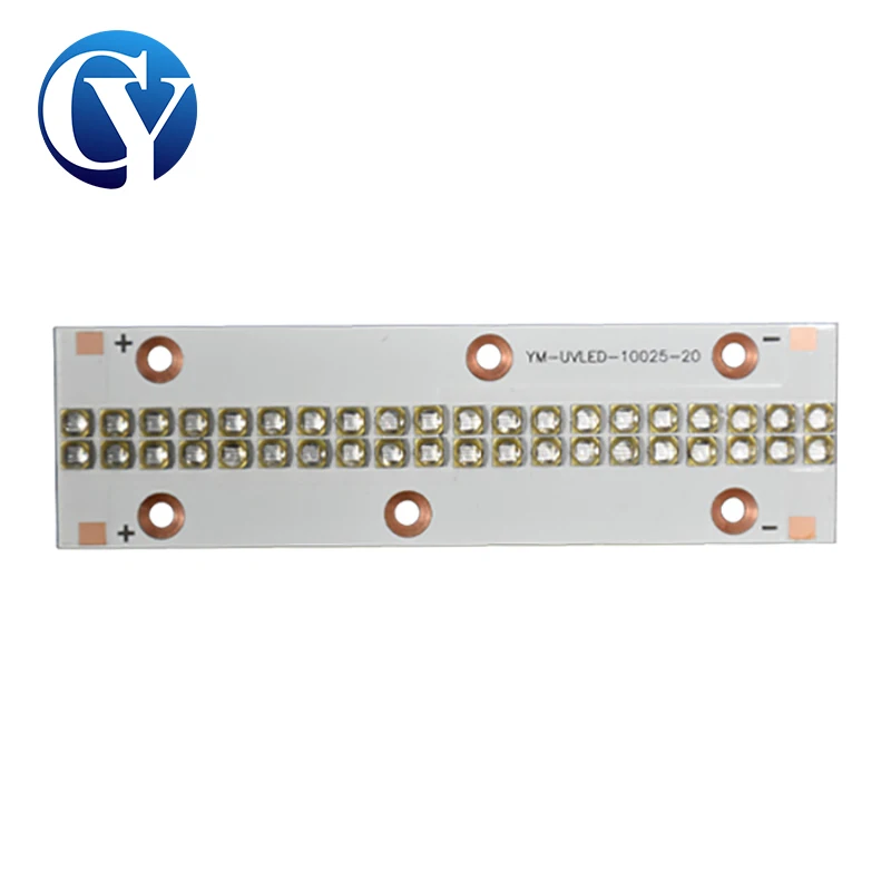 3535 UV LED 모듈 120W 자외선 램프 접착제 경화 빛 365nm 385nm 395nm 405nm 석영 렌즈 칩 비즈