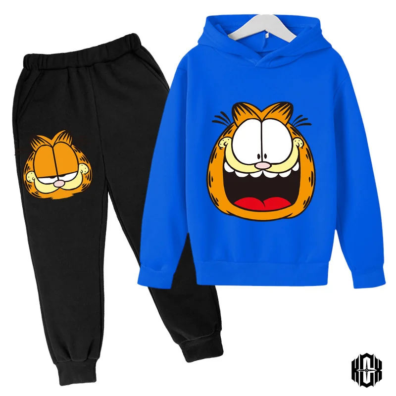 Garfield Anime Kid Pullover Hoodie Garfield Hooded Sweatshirt