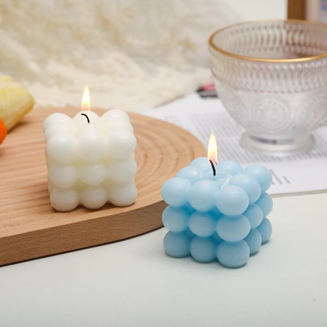 Soy Gradient Bubble Cube Candle - Living Simply House