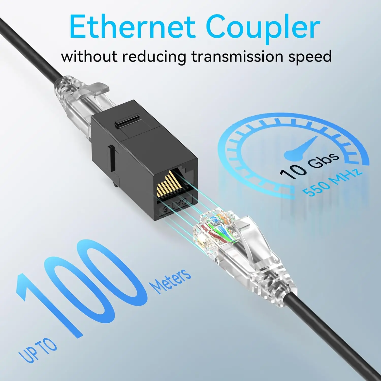 2-10pcs RJ45 커넥터 Cat 6 이더넷 네트워크 케이블 익스텐더 키스톤 어댑터 RJ45 암-암 삽입형 CAT6 키스톤 커플러