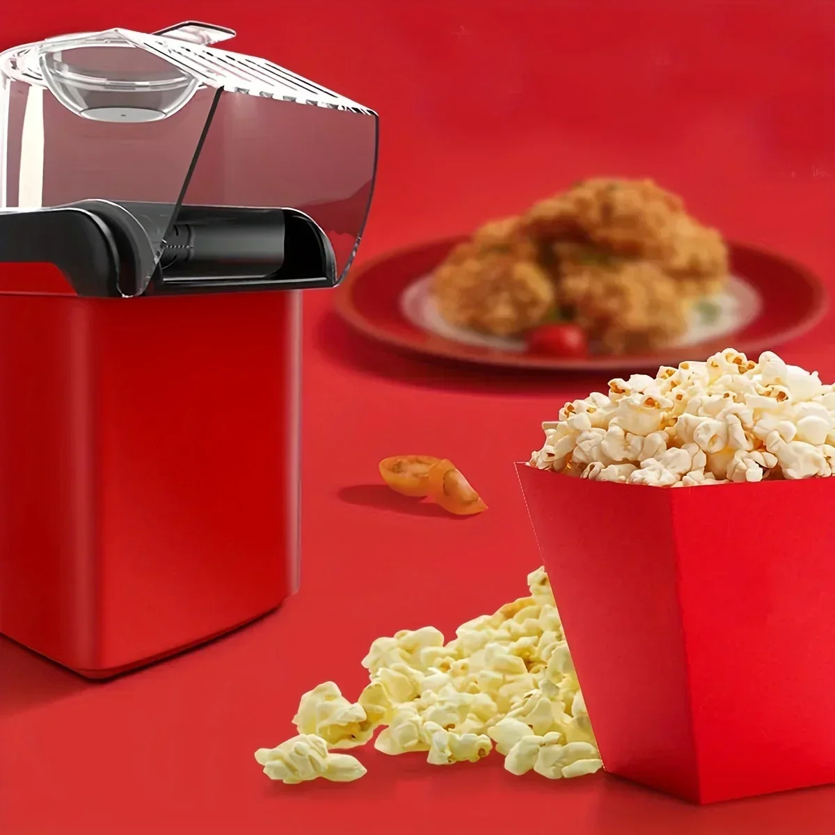 Home Popcorn Machine 220V Automatic Popcorn Machine Small Oil-free Corn Kitchen