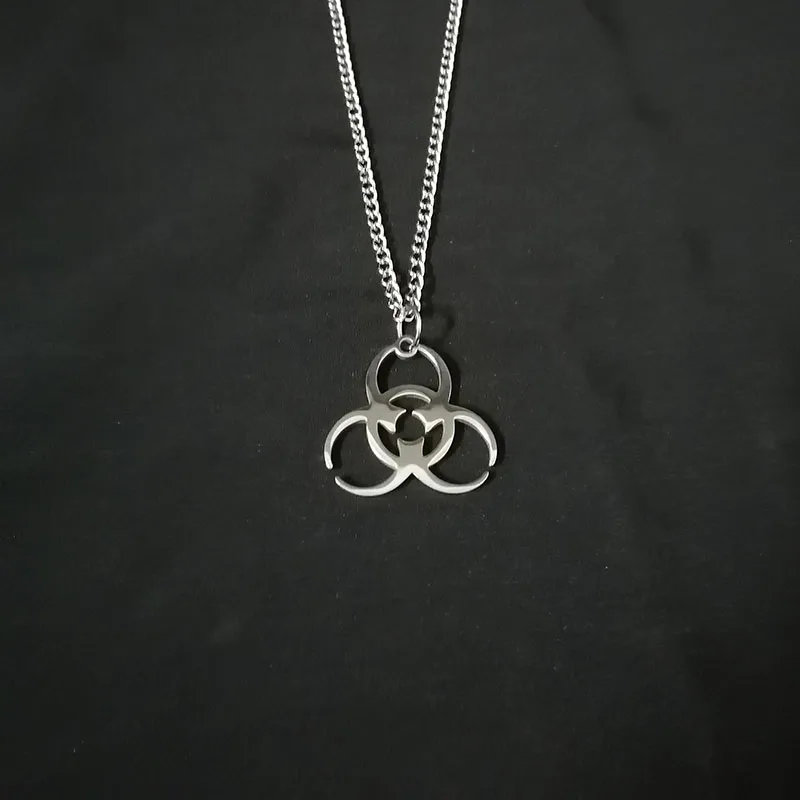 Punk Stainless Steel Necklace - Hip Hop Silver Couple Jewelry for Men and Women