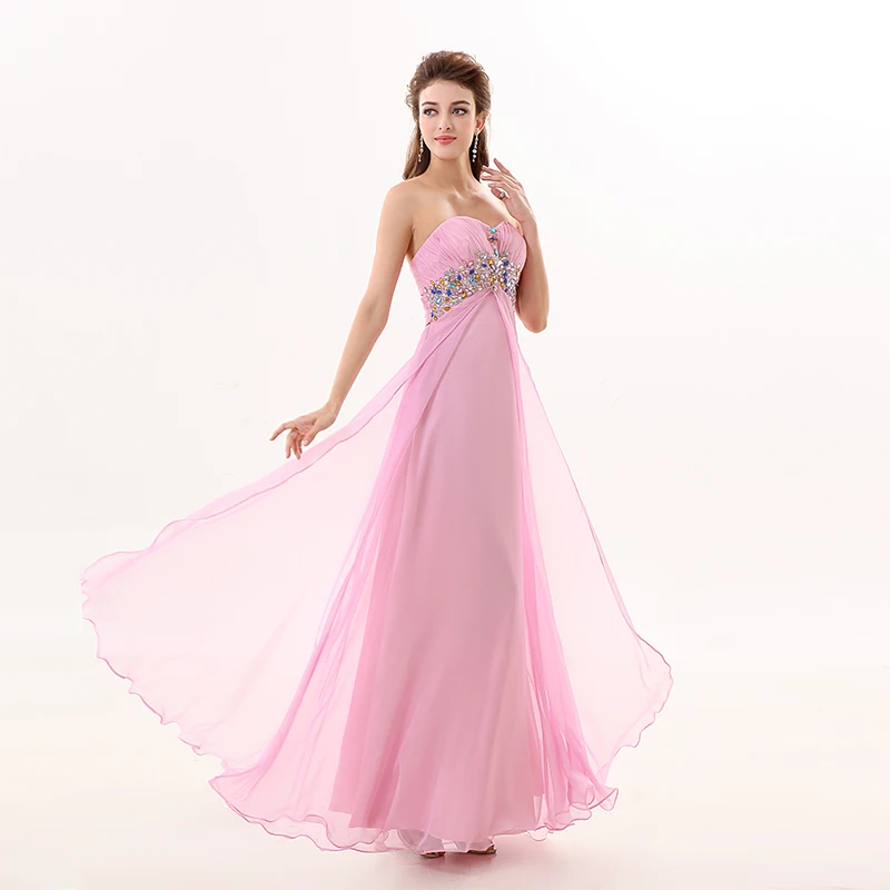 

Женское вечернее платье-трапеция из тюля, элегантное розовое длинное платье без рукавов с открытой спиной и бусинами для торжественных случаев, 2022