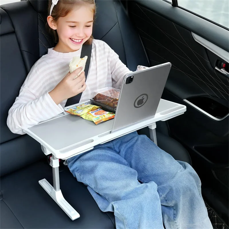 Eary Large Car Seat Tray Table Foldable Travel Tray for Kids Height Adjustable Car Desk for iPad Laptop Computer Tablet Notebook
