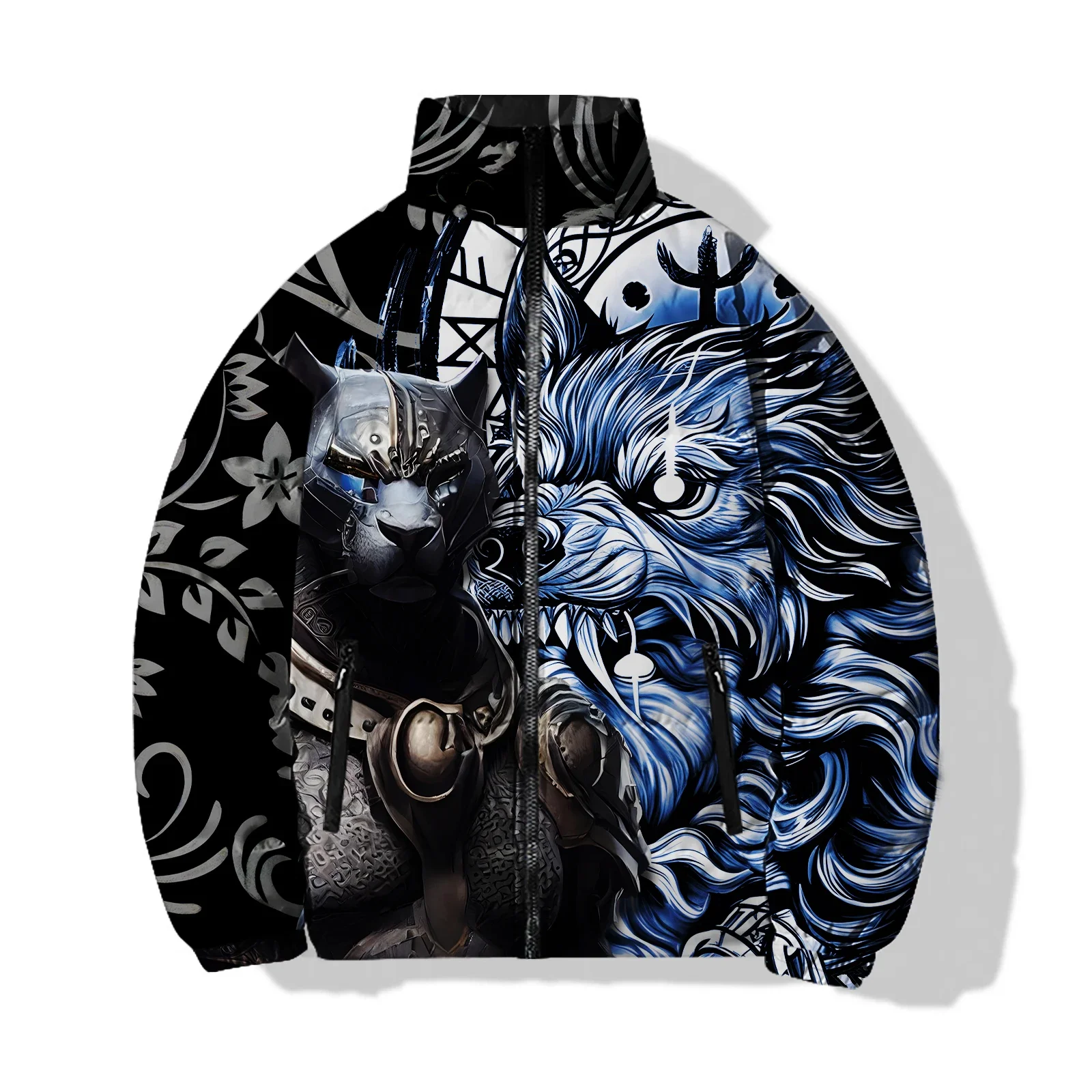 thumbnail image 1 of Abrigos de invierno para hombre con estampado de guerreros animales elegantes Chaquetas para hombre cómodas y cálidas Abrigo deportivo de ocio moderno y versátil para hombre, 1 of 4