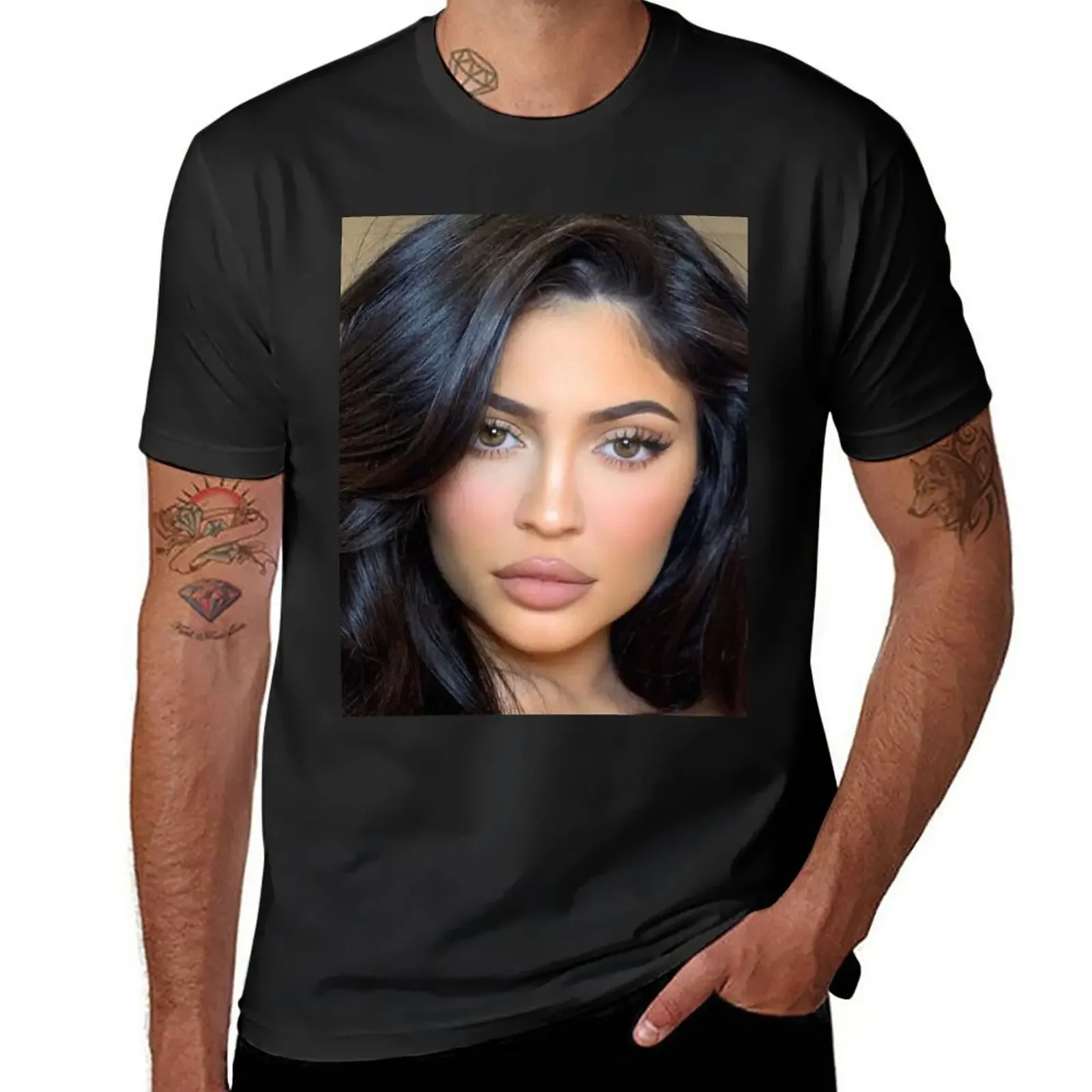 

Kylie Lips T-Shirt animal prinfor boys Short sleeve tee mens t shirt
